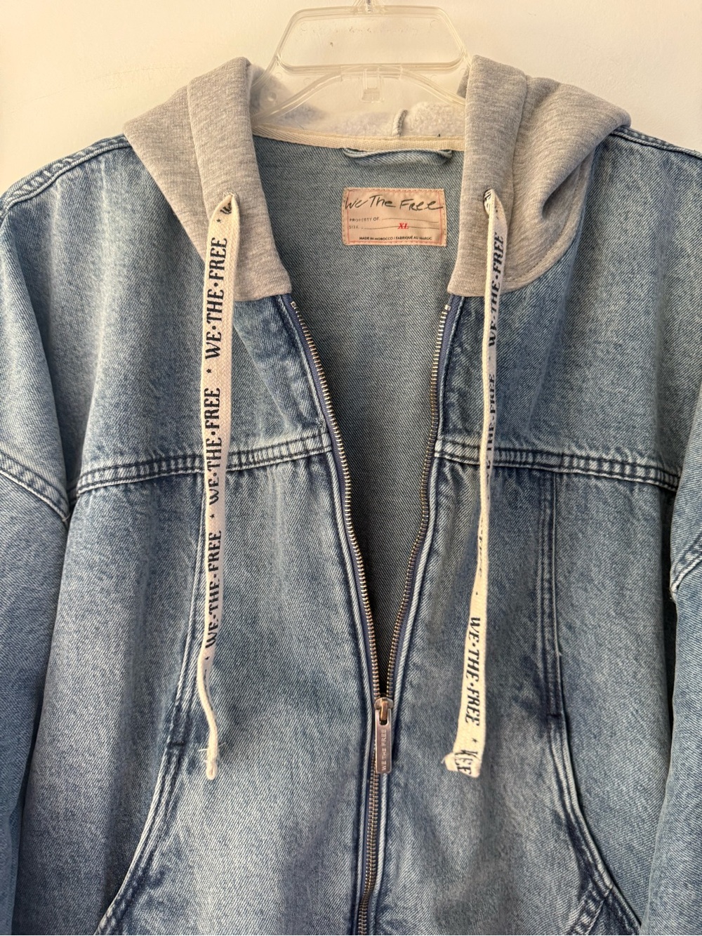 Free People We The Free Iggy Hooded Denim Jacket - Picture 6 of 8